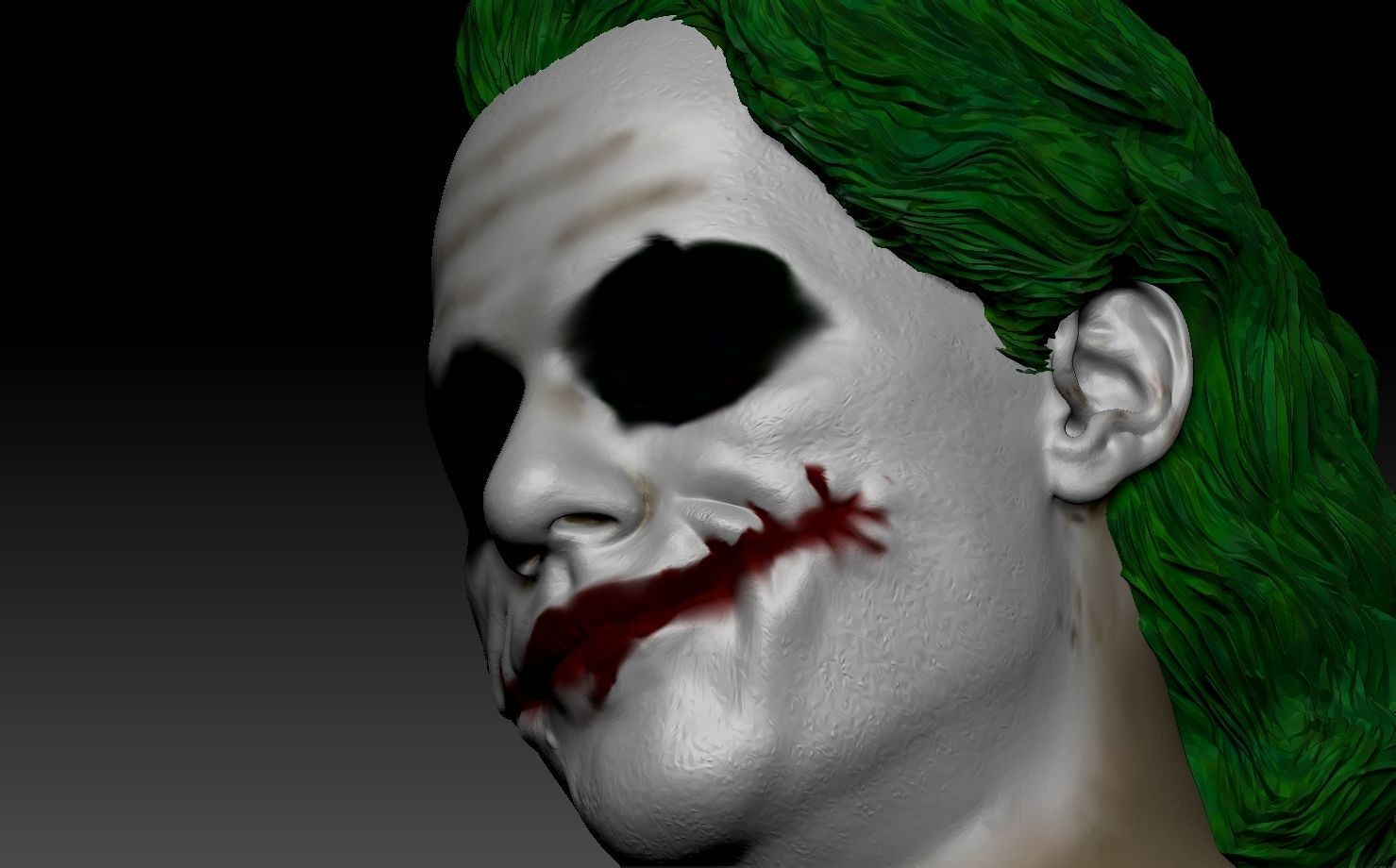 Joker Heath Ledger head 3D print model_1