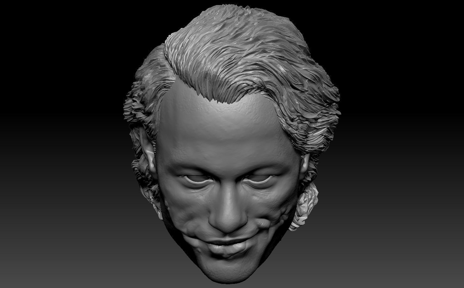 Joker Heath Ledger head 3D print model_3