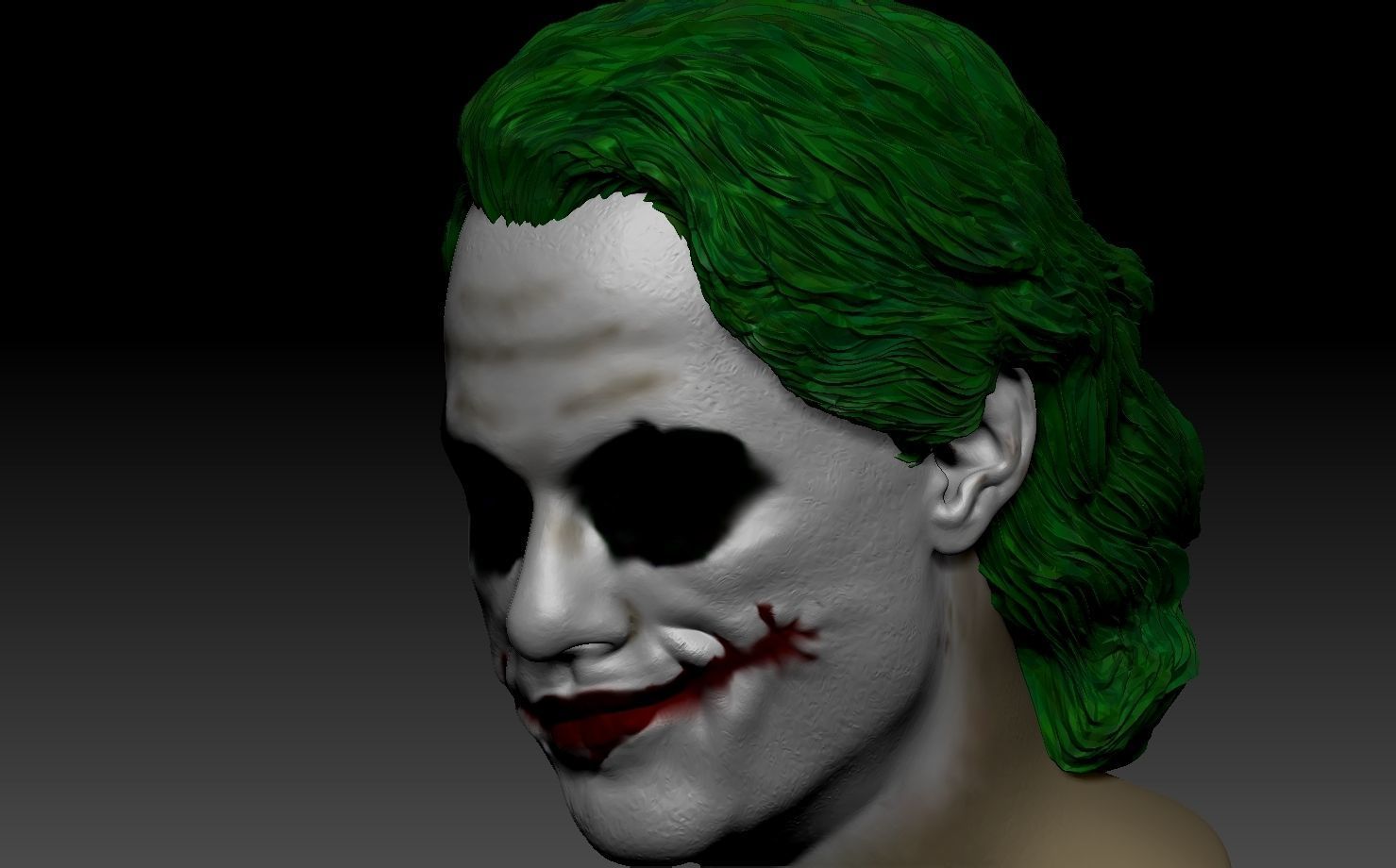 Joker Heath Ledger head 3D print model_4