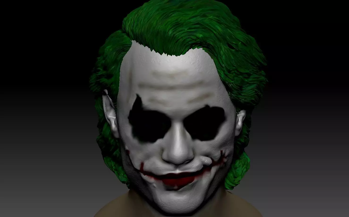 Joker Heath Ledger head 3D print model_0