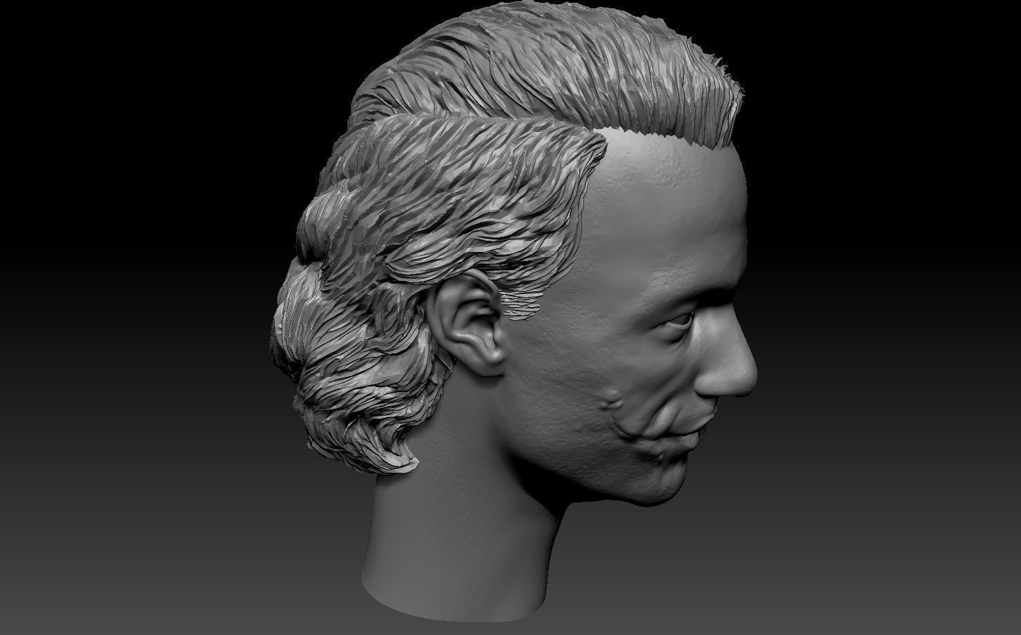 Joker Heath Ledger head 3D print model_9