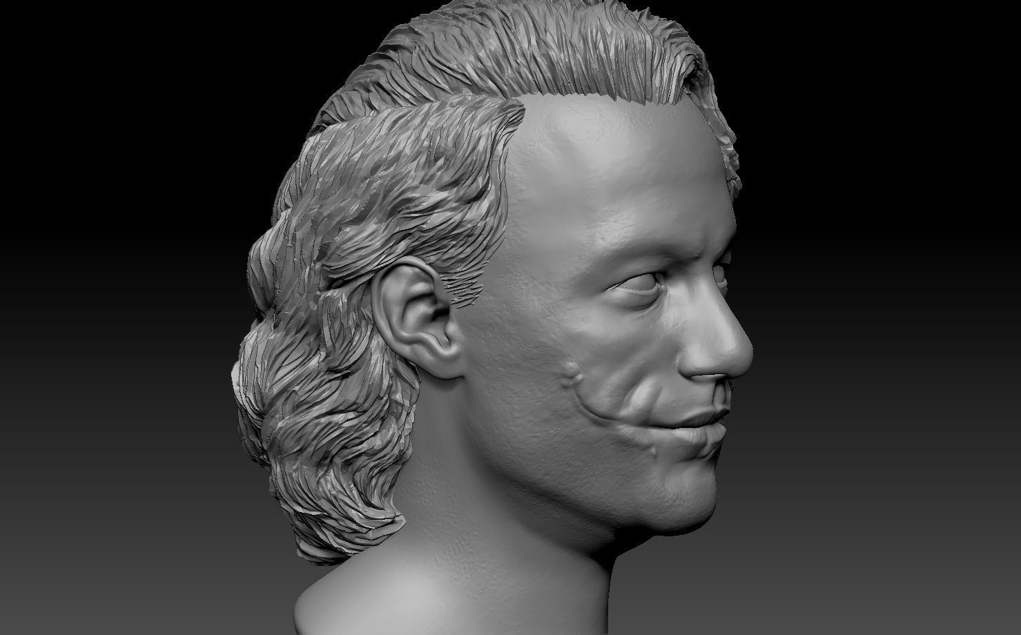 Joker Heath Ledger head 3D print model_6
