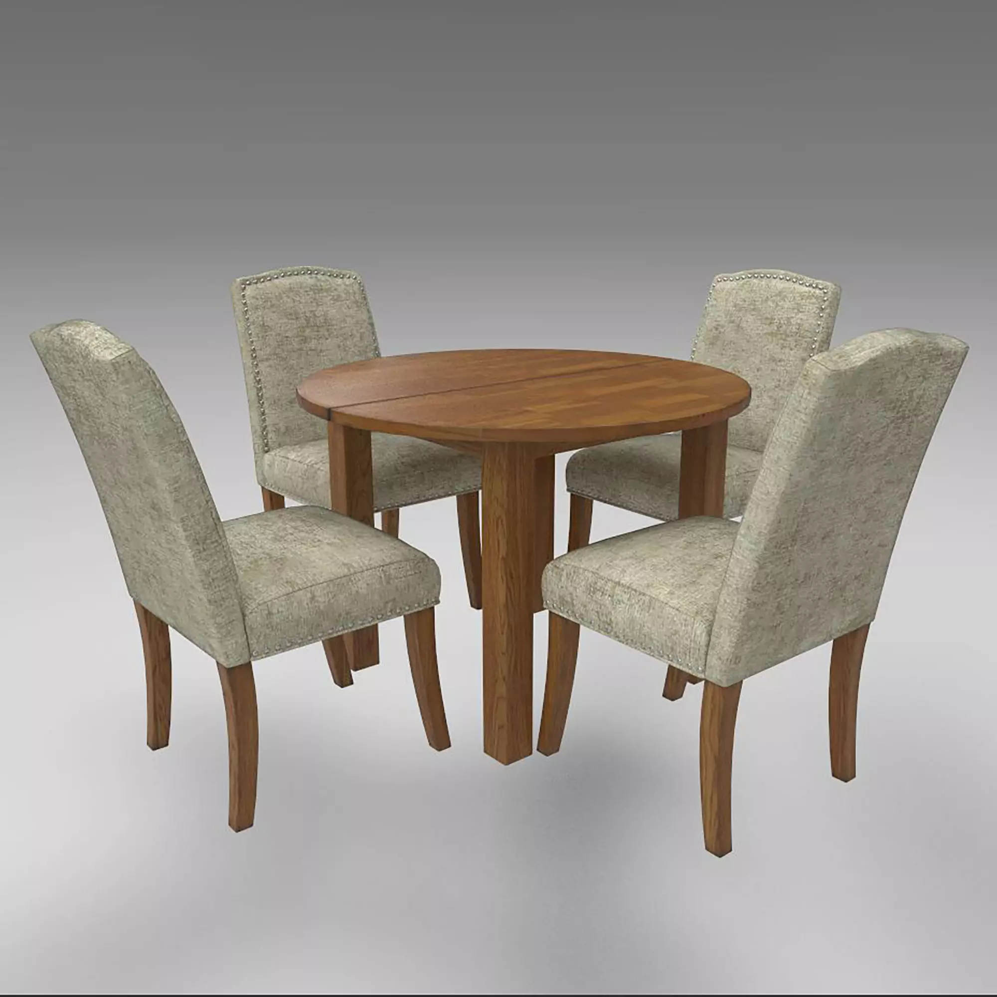 Table and Chairs 3D model_0
