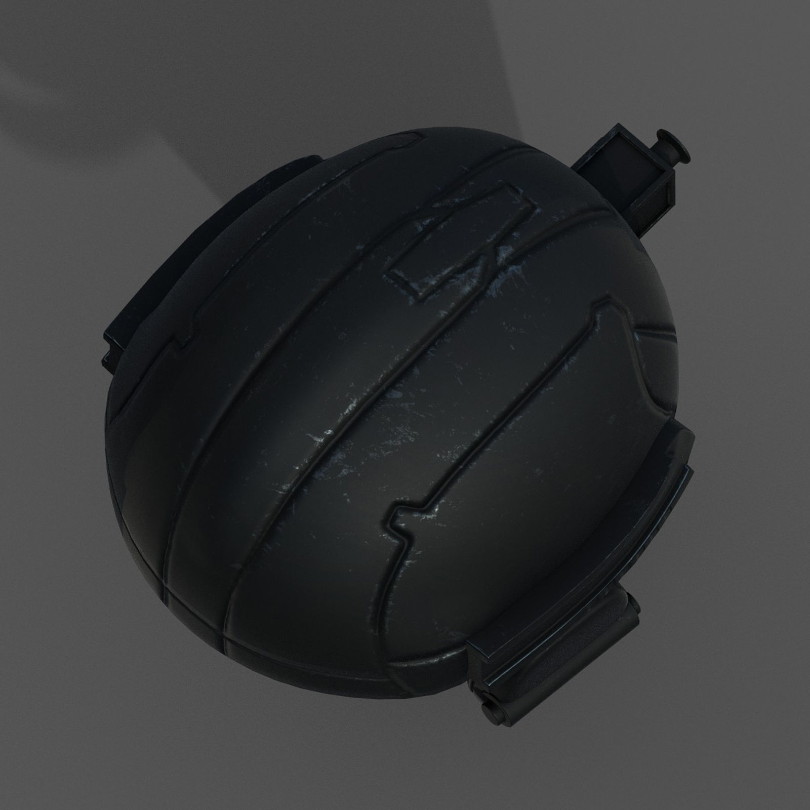 Helmet scifi military combat futuristic technology Low-poly 3D model_6