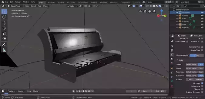 3d model of sci-fi Sofa