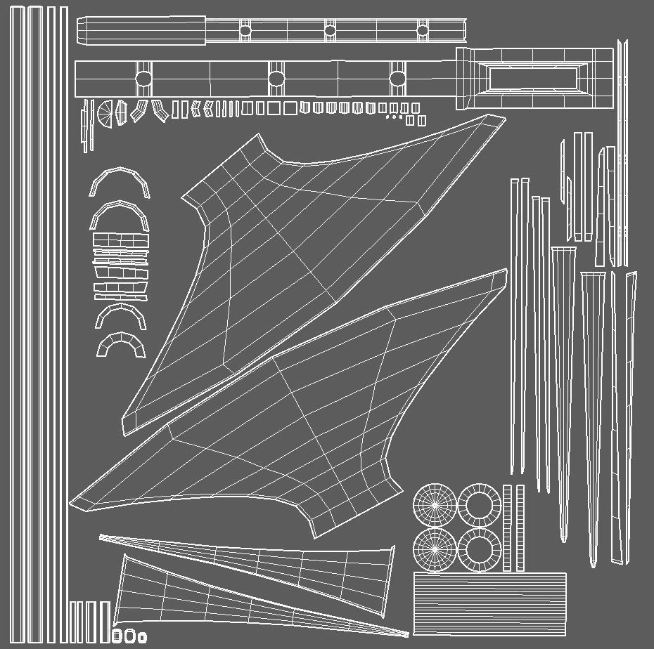 Hellebarde sword Low-poly 3D model_4