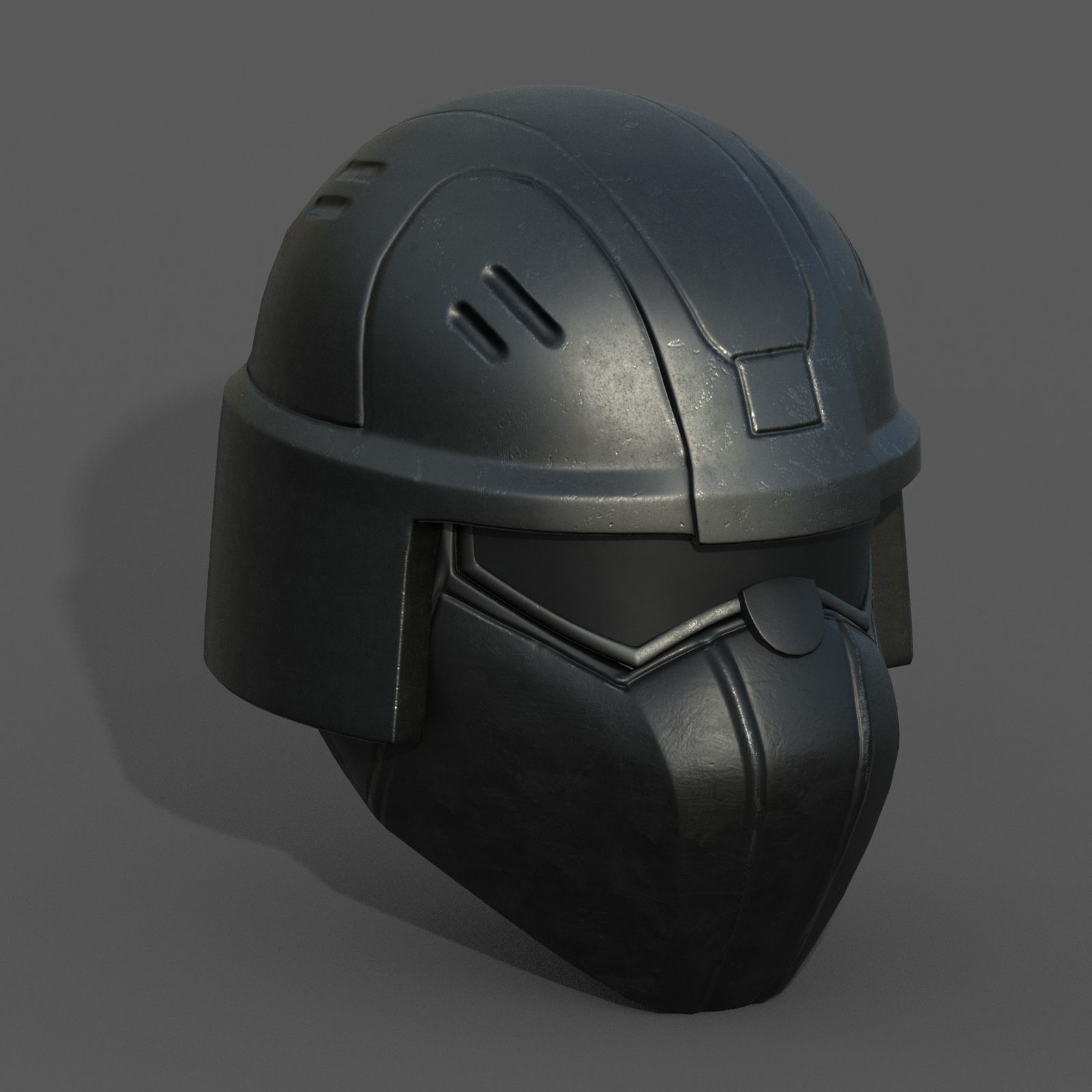Helmet scifi military combat 3d futuristic technology fantasy Low-poly 3D model_2