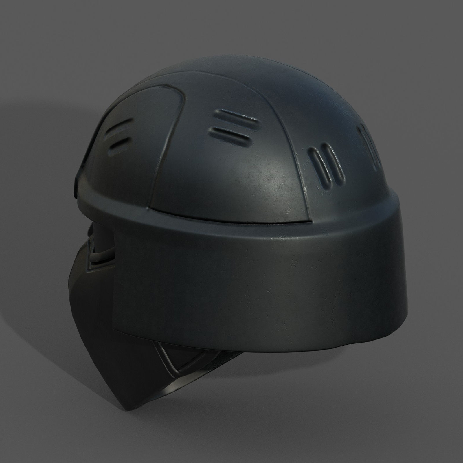 Helmet scifi military combat 3d futuristic technology fantasy Low-poly 3D model_6