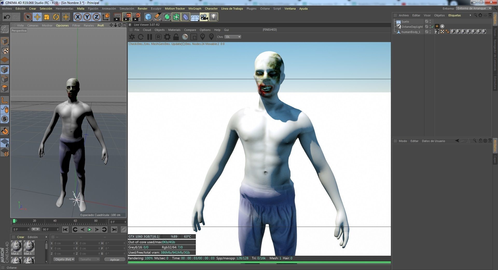 Character zombie 3D model_2