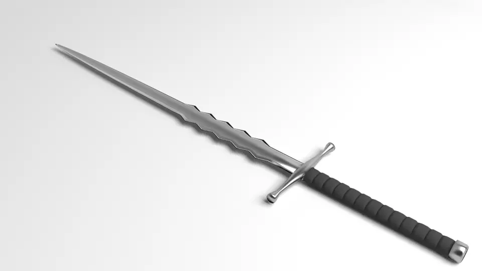 Wavy Sword 5 3D model_0