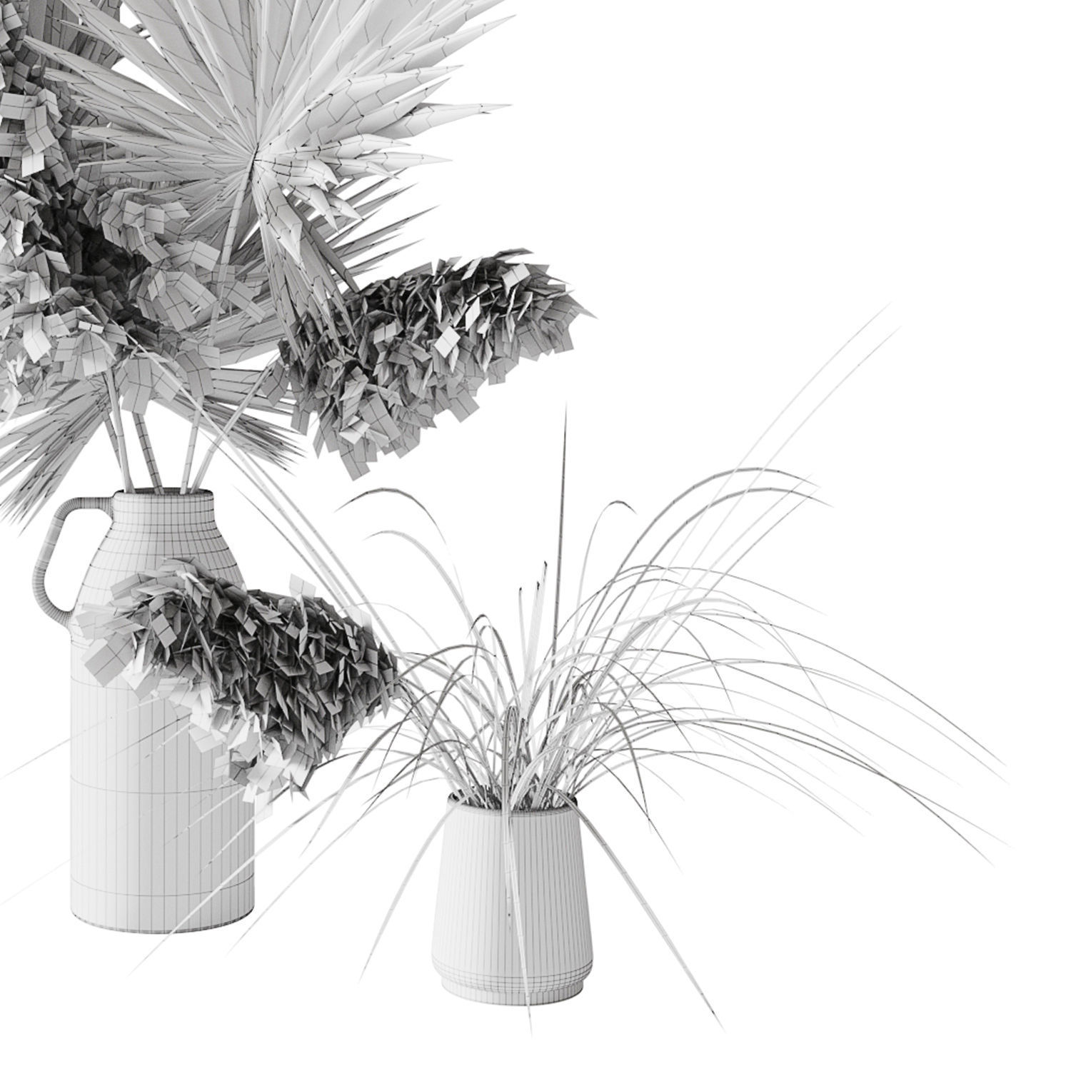 Dry palms and pampas 3D model_10