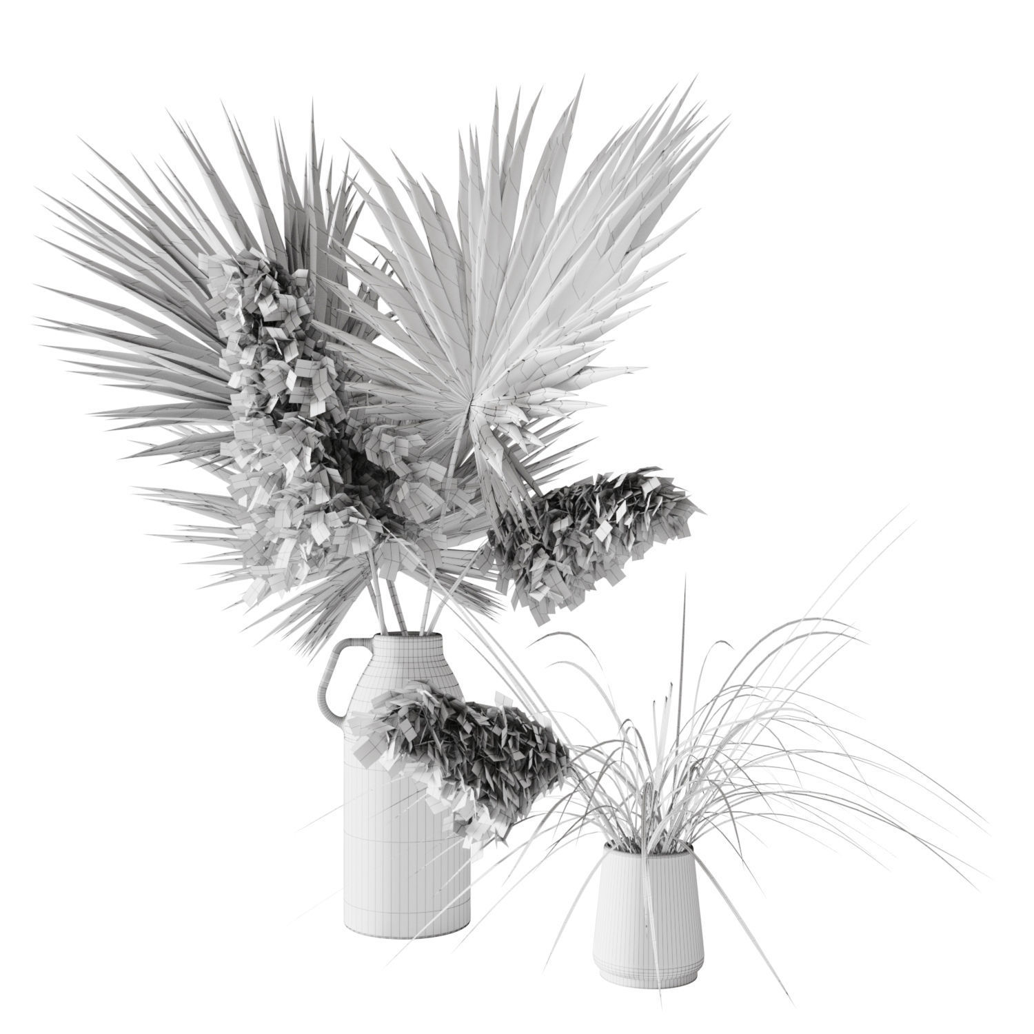 Dry palms and pampas 3D model_5