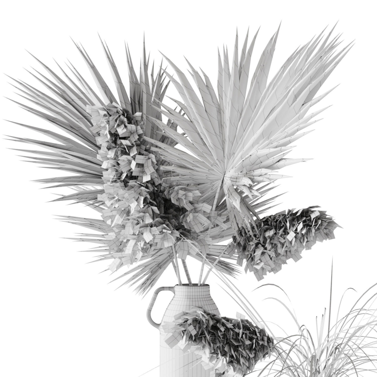 Dry palms and pampas 3D model_14