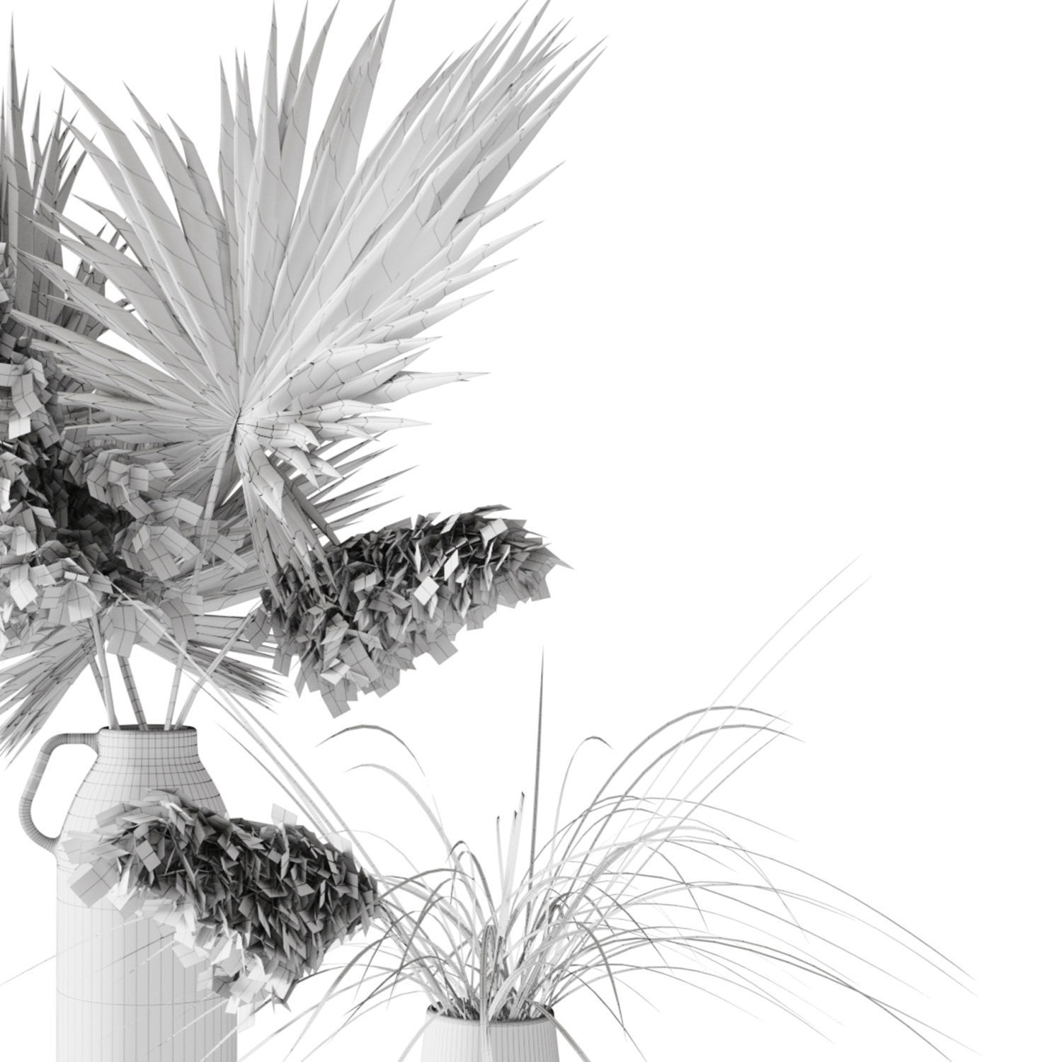 Dry palms and pampas 3D model_13