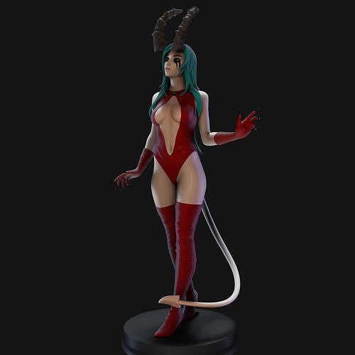 Demon Lady 3D Print Model 25cm 3D print model