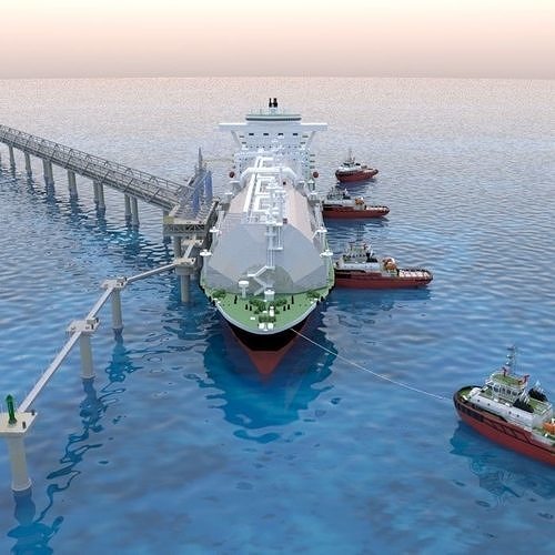 Berthing of the Tanker Ship 3D model