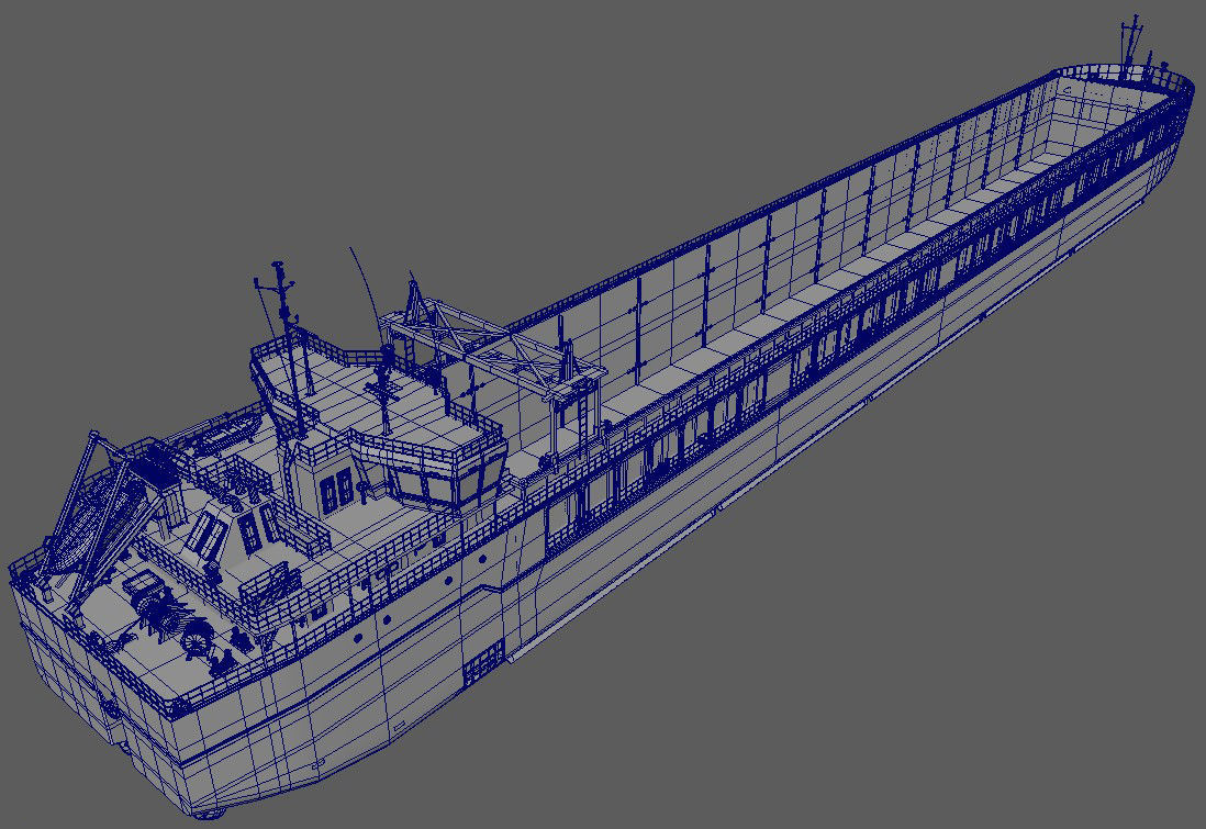 General Cargo Ship hquality 3D model_8
