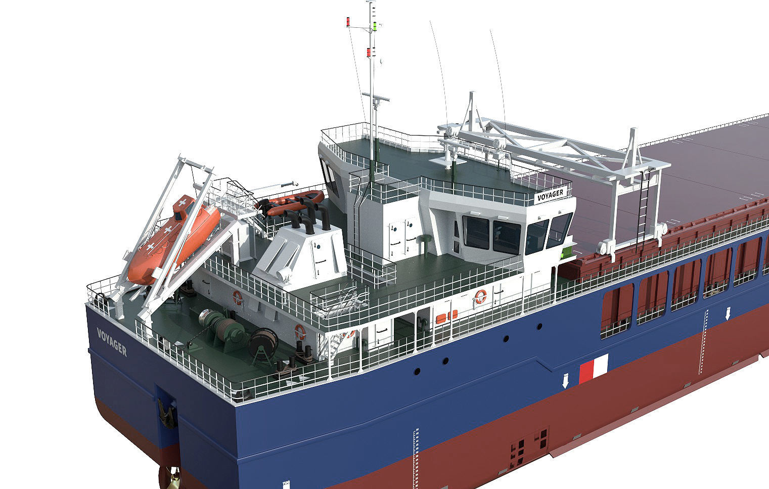 General Cargo Ship hquality 3D model_4
