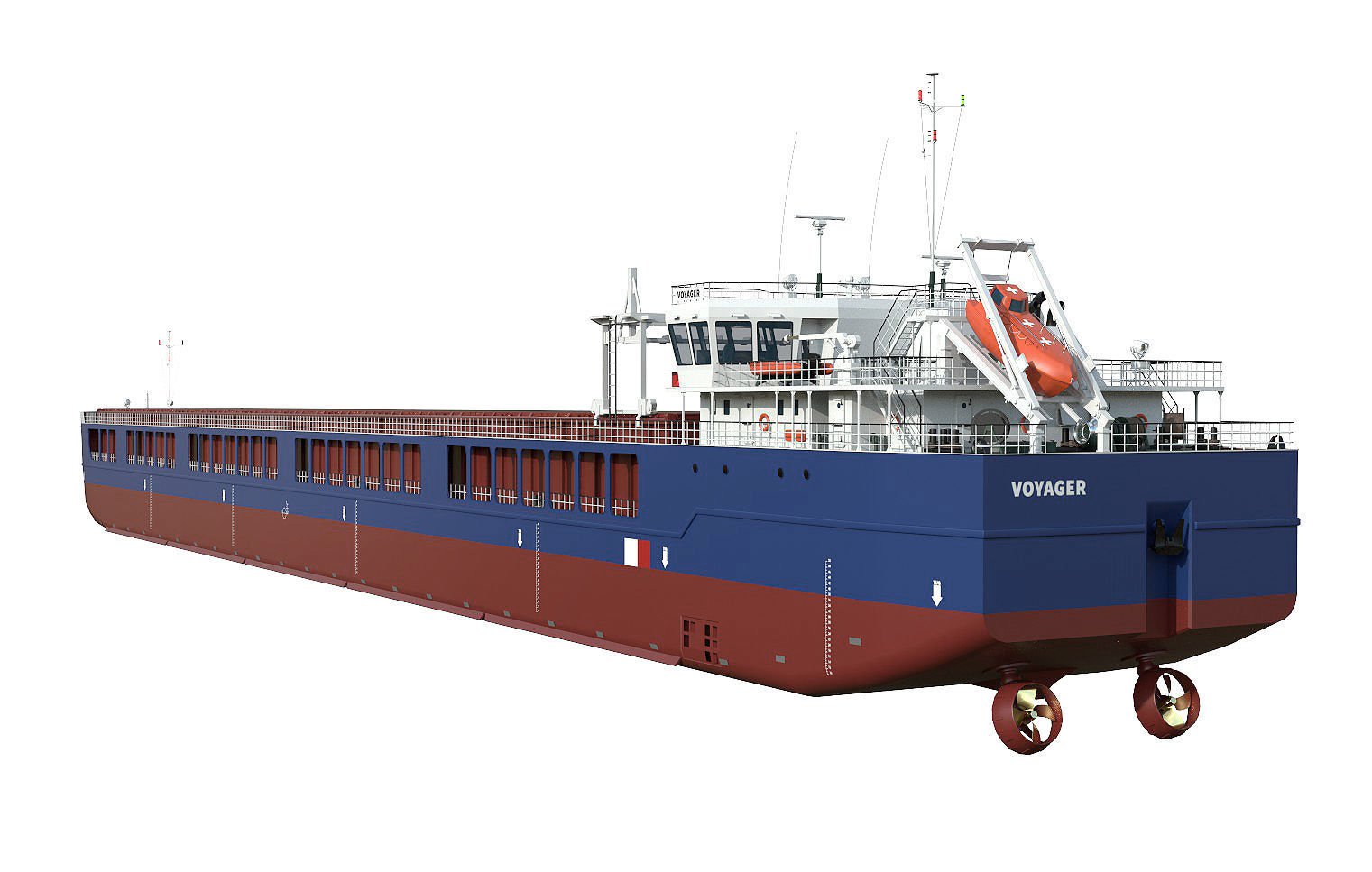 General Cargo Ship hquality 3D model_1