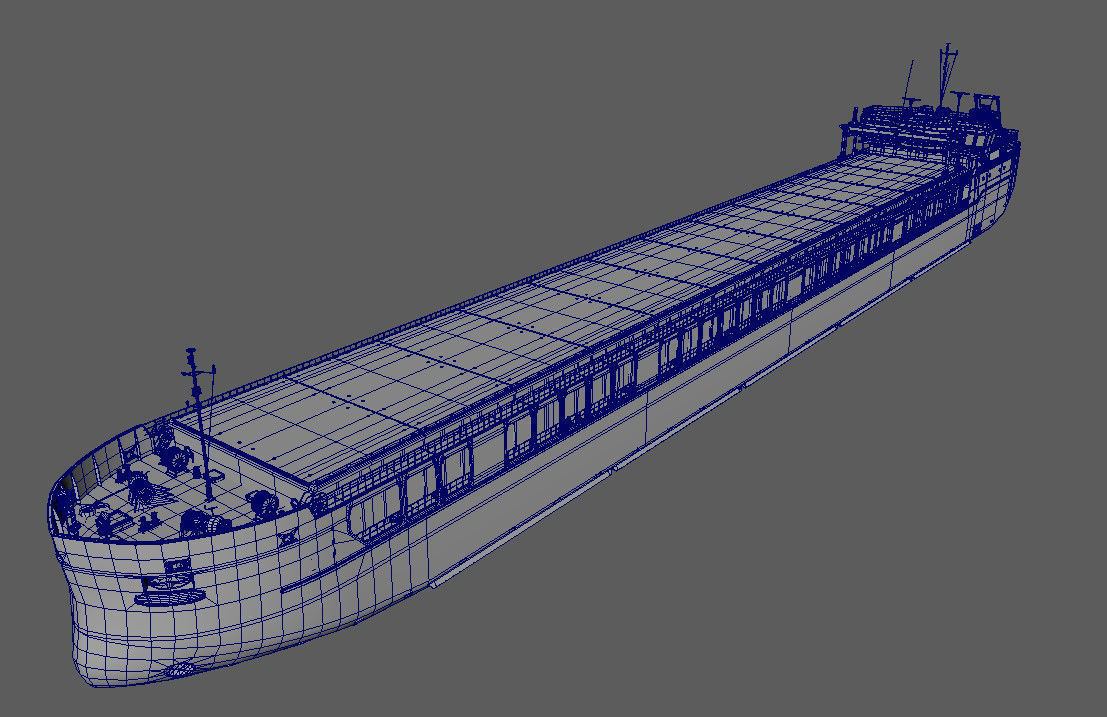 General Cargo Ship hquality 3D model_7