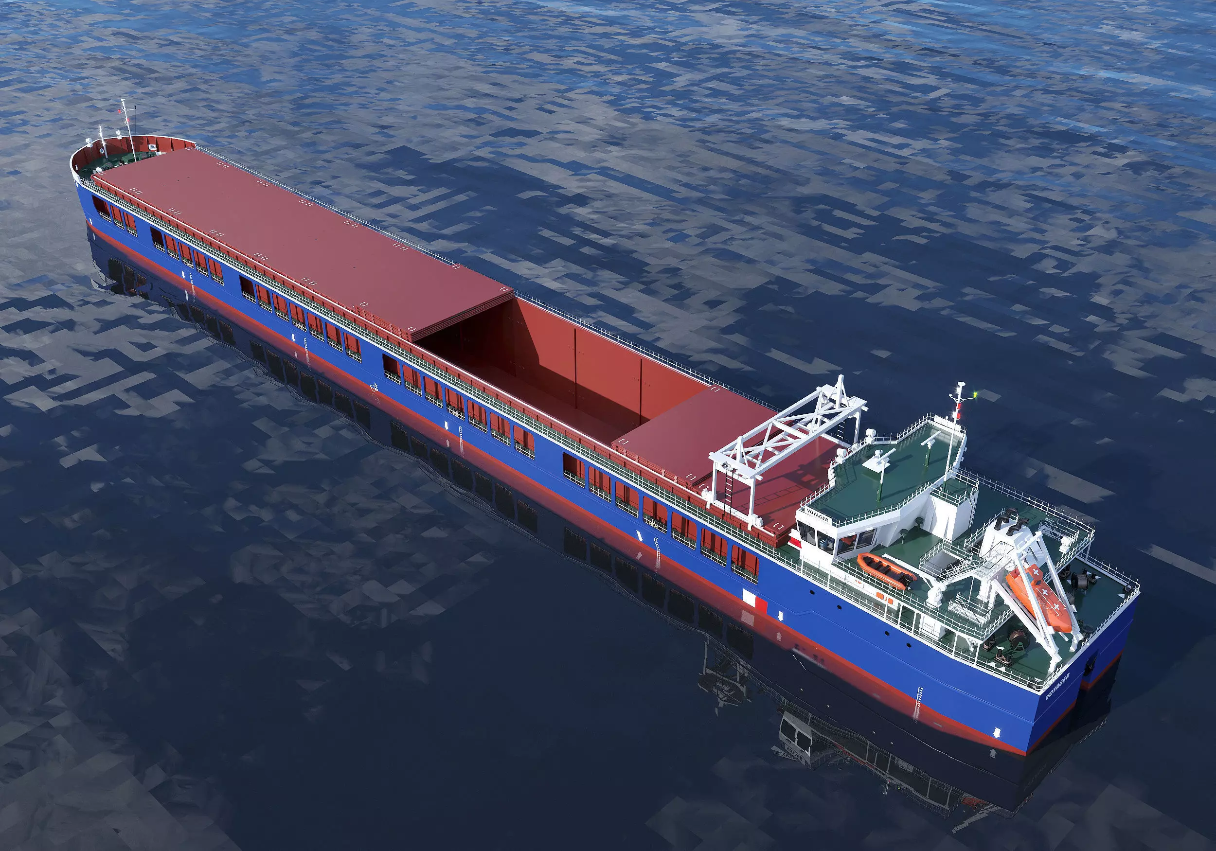 General Cargo Ship hquality 3D model_0