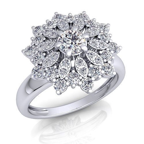 Aarna Flower Style Ring 105 3D print model