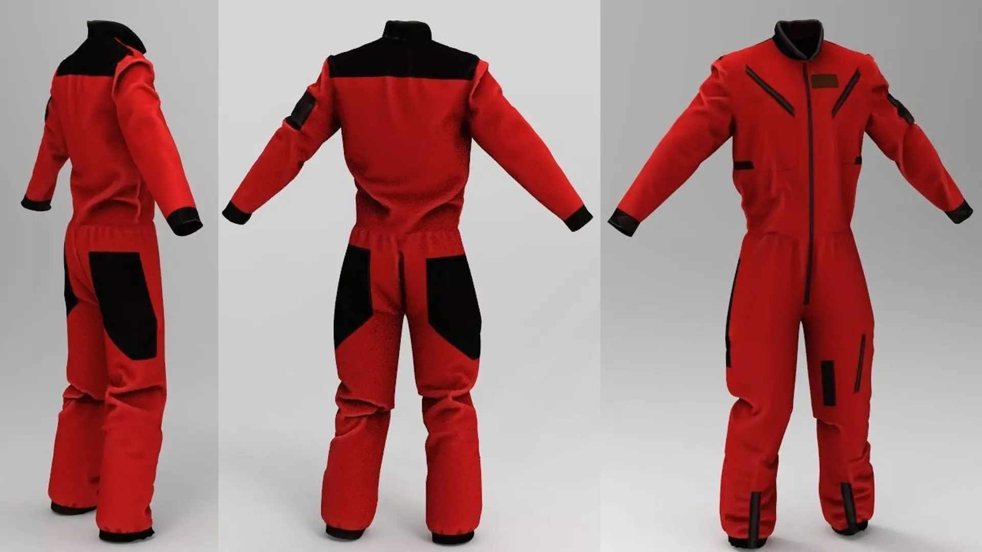 SKI OVERALLS Low-poly 3D model