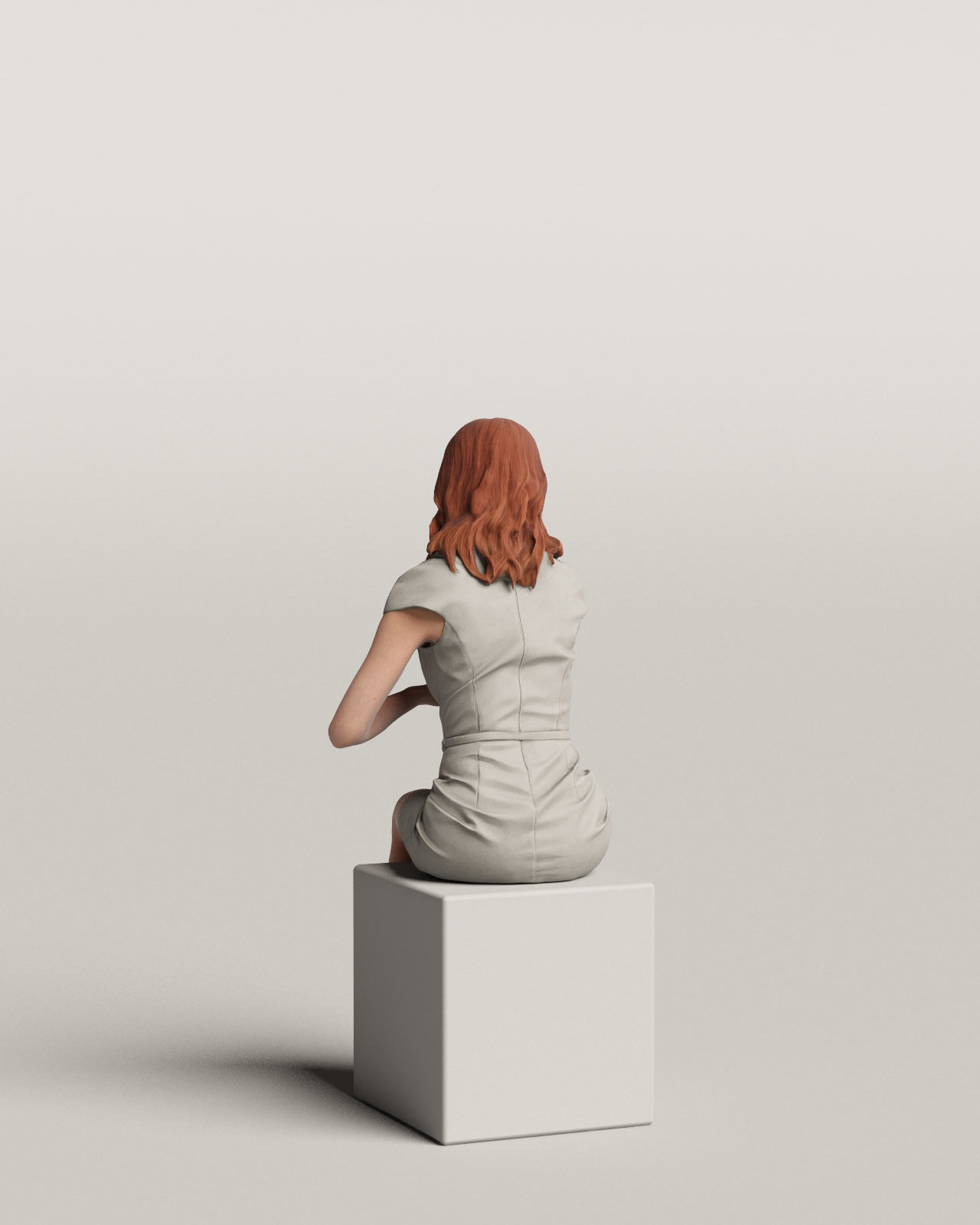 Humano Sitting woman 0602 3D model_2