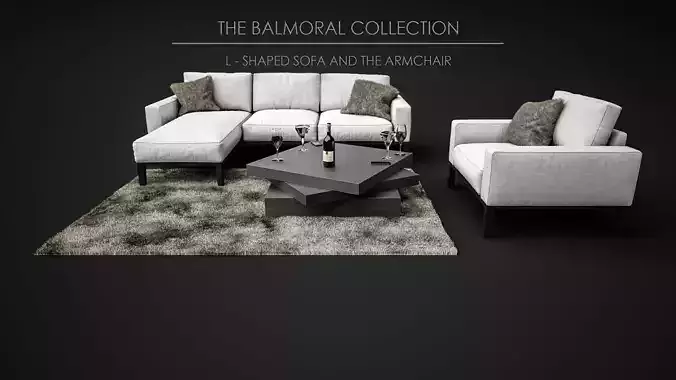 Sofa Set - The Balmoral Collection 05 3D model