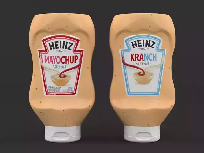 Heinz Sauce and Mayonnaise 3D model