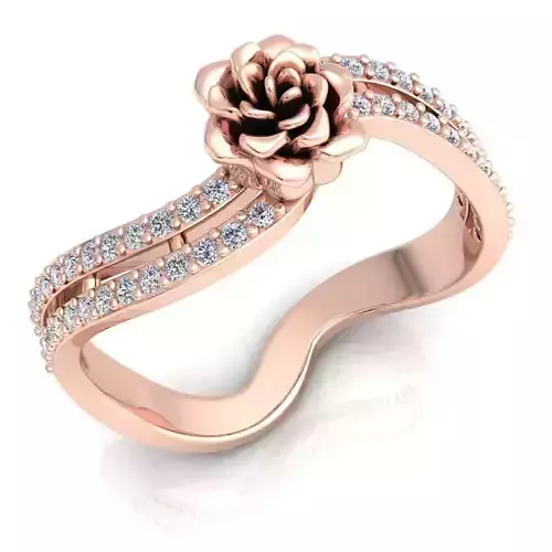Aarna Diamond Rose Ring 116