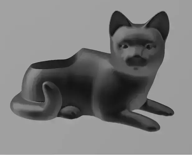 Lying Cat Vase model