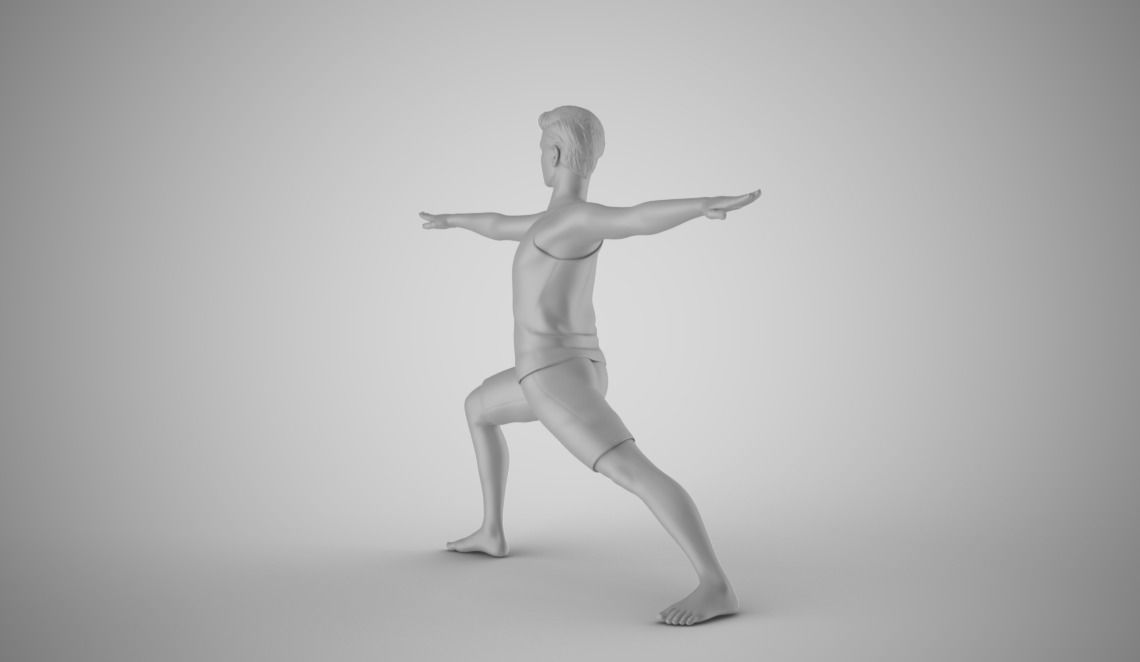 Man Warming Up 3D print model_1