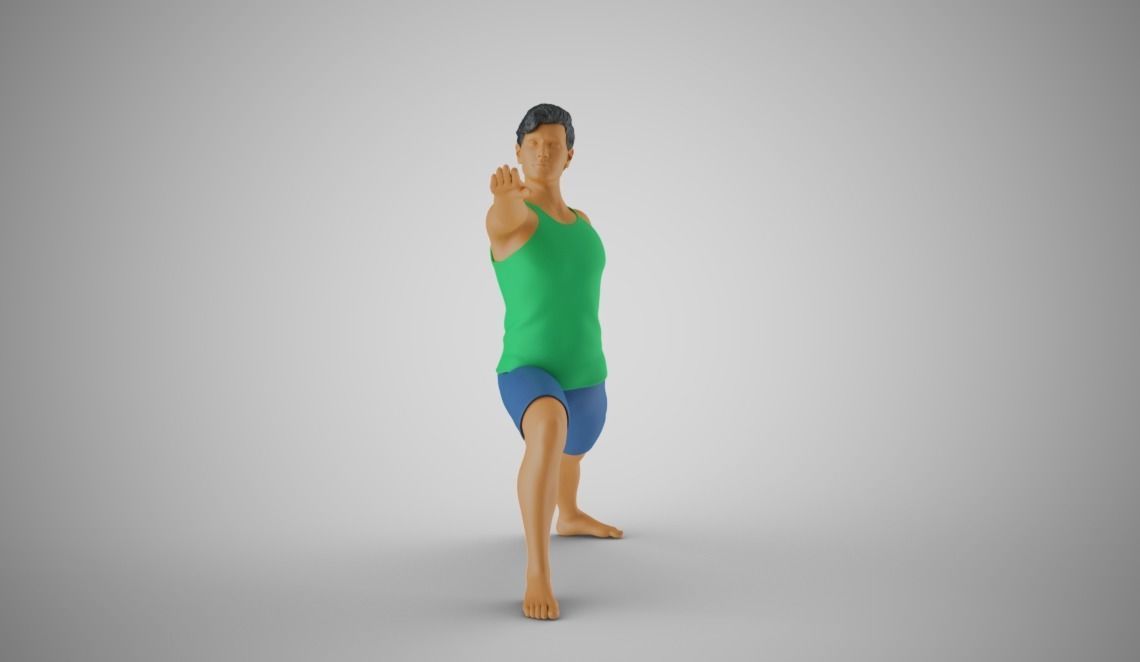 Man Warming Up 3D print model_5