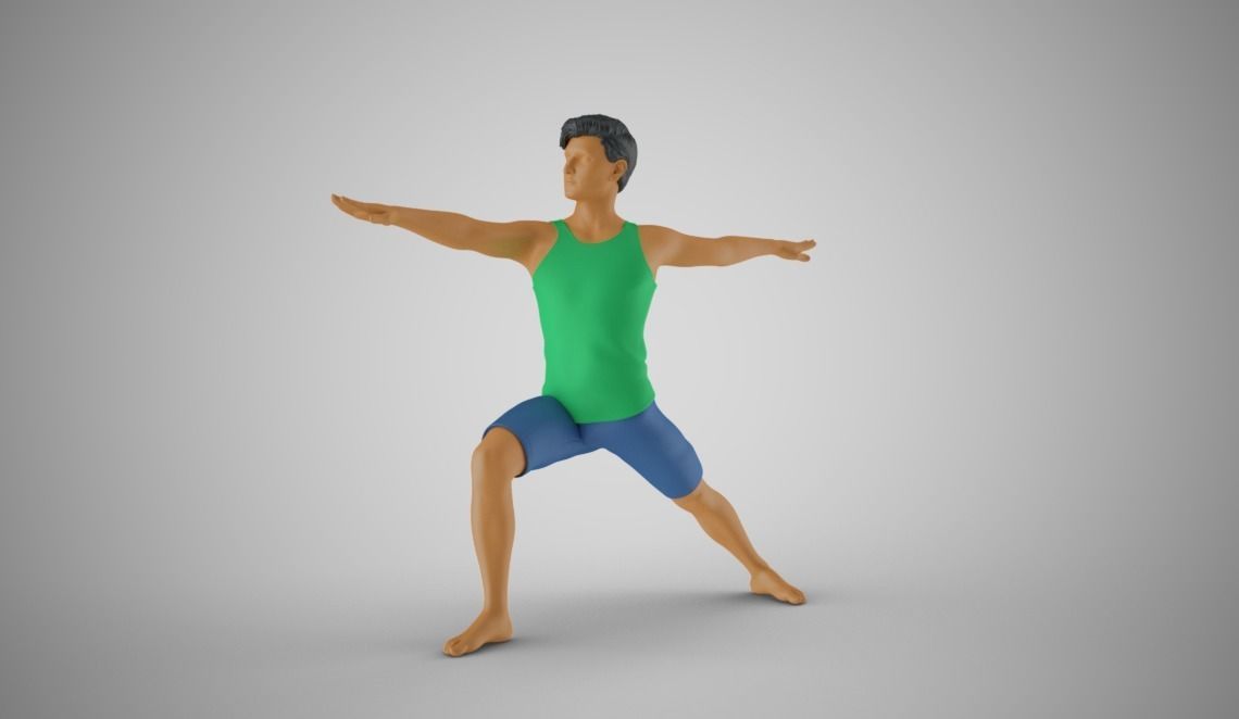 Man Warming Up 3D print model_4