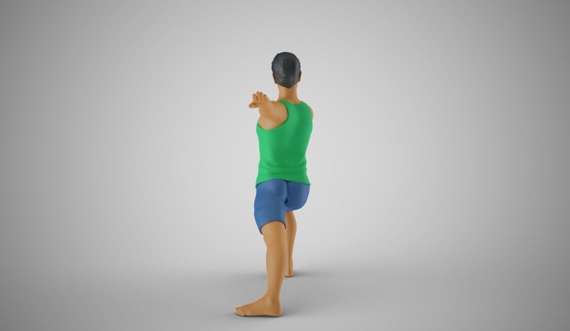 Man Warming Up 3D print model_9