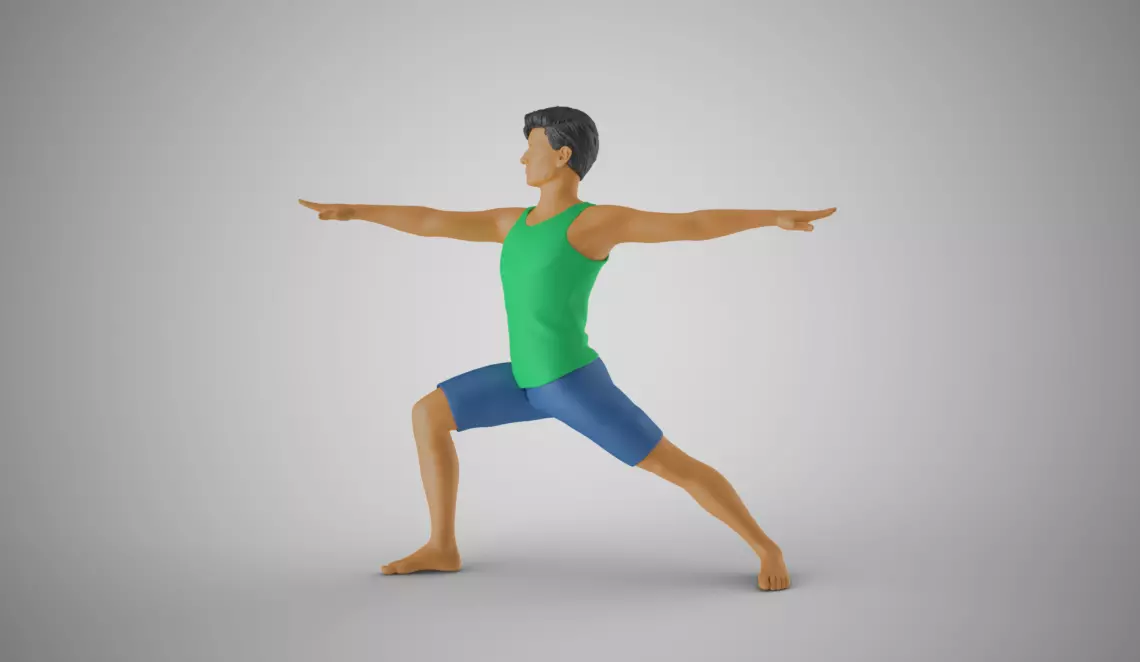 Man Warming Up 3D print model_0