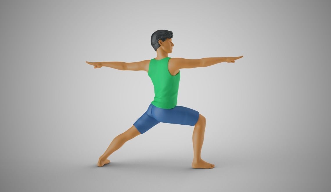 Man Warming Up 3D print model_7