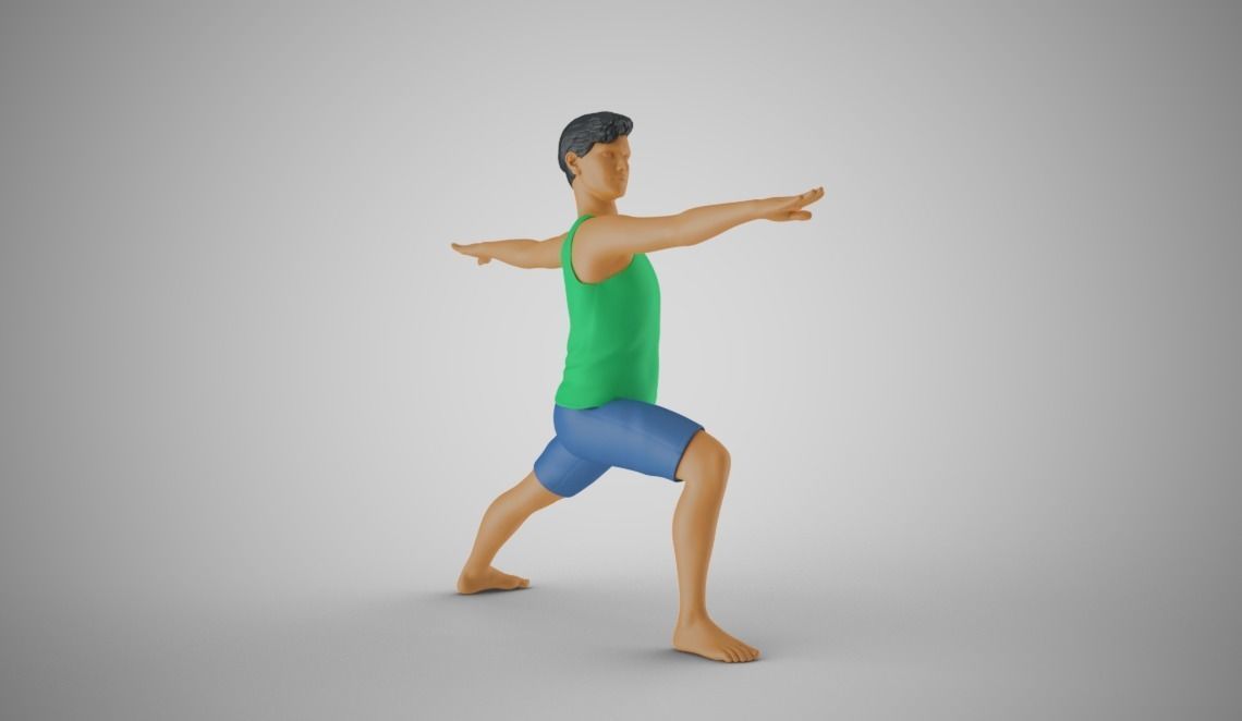 Man Warming Up 3D print model_6