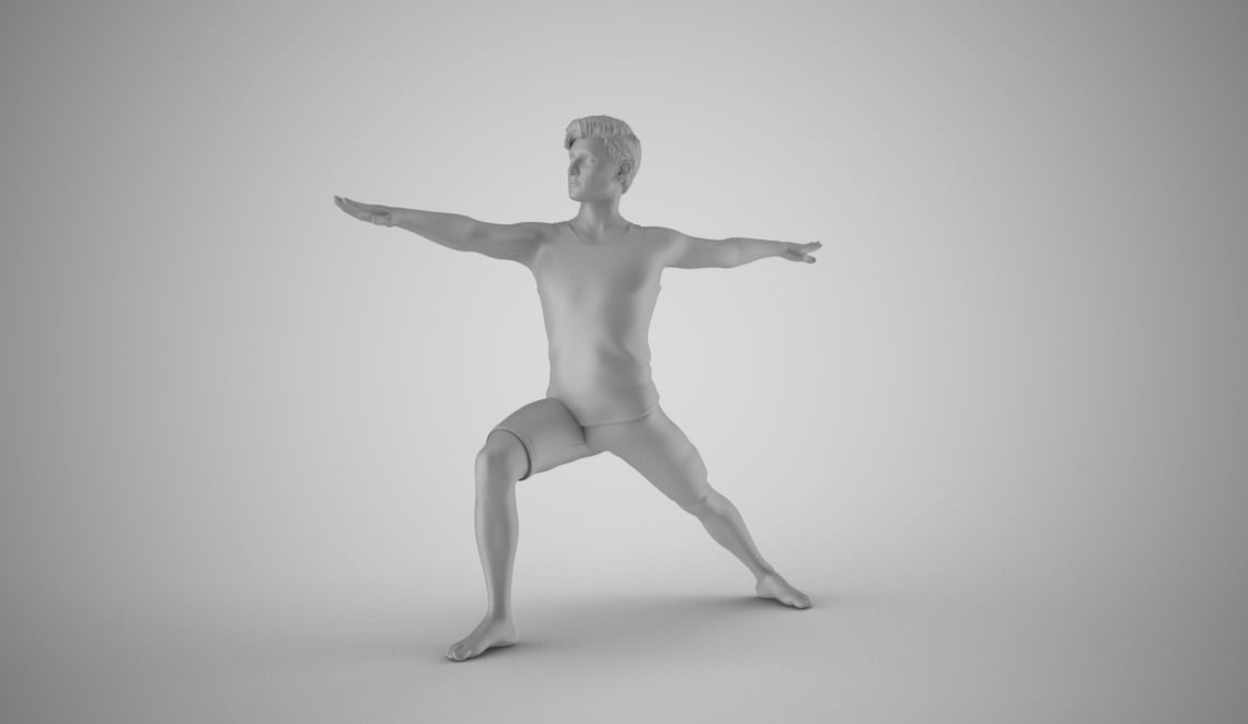 Man Warming Up 3D print model_3