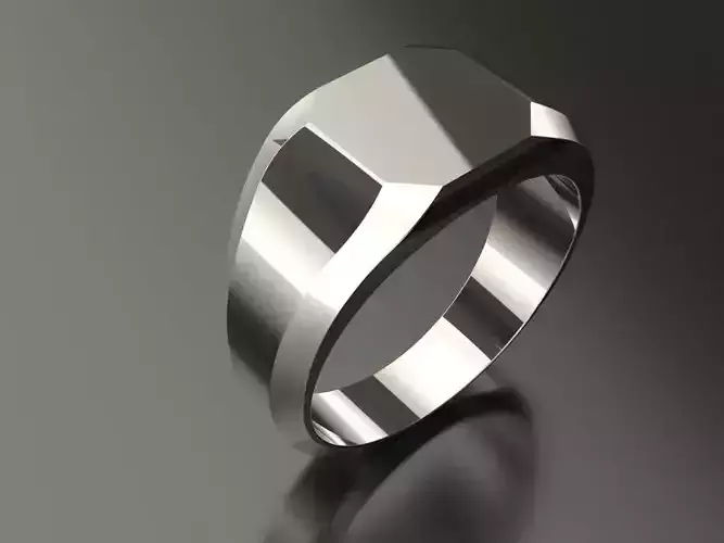 Men signet ring 3D print model