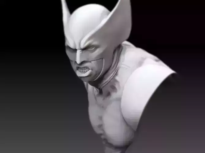 Wolverine 3D bust Free 3D print model