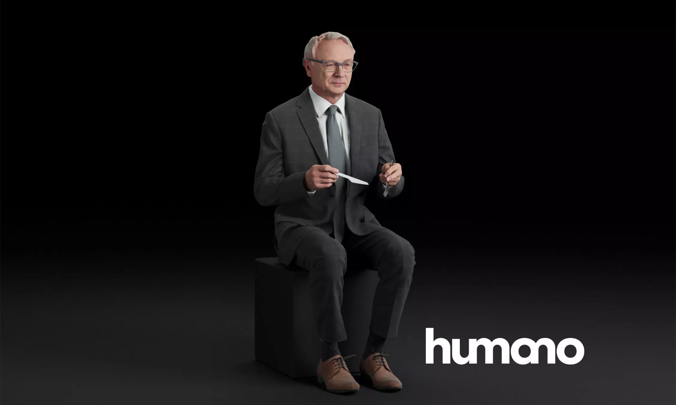 Humano Sitting man 0618 3D model_0