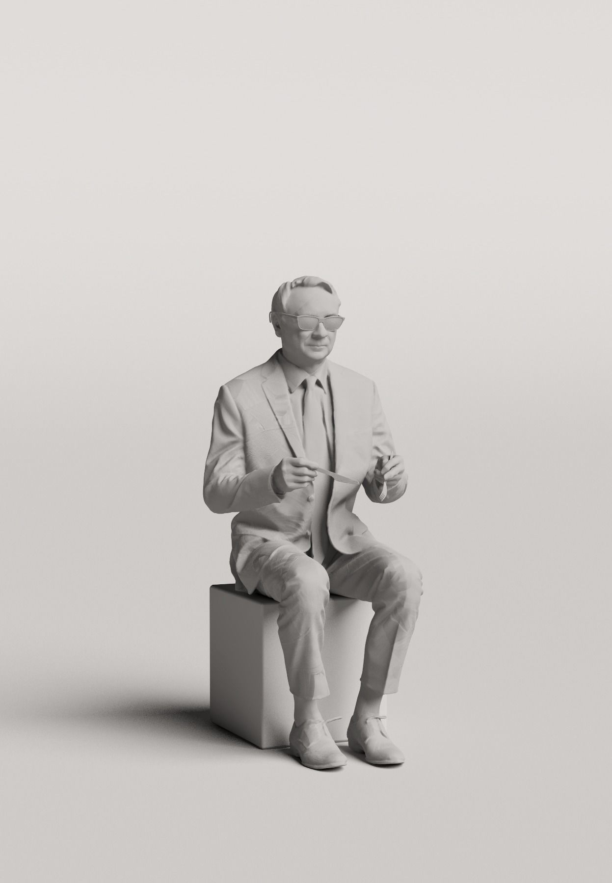 Humano Sitting man 0618 3D model_3