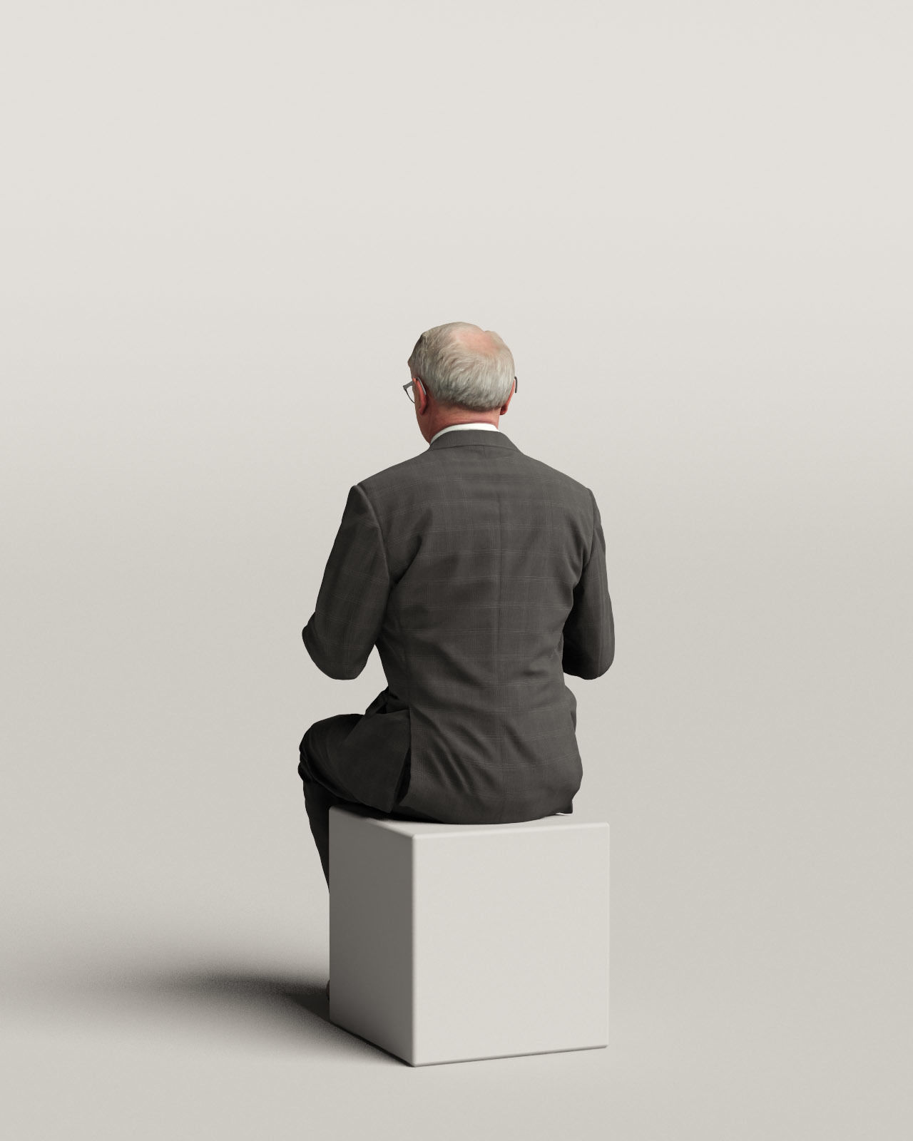 Humano Sitting man 0618 3D model_2