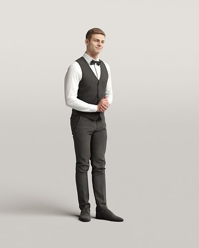 Humano Waiter man 0619 3D model 2