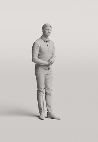 Humano Waiter man 0619 3D model 4