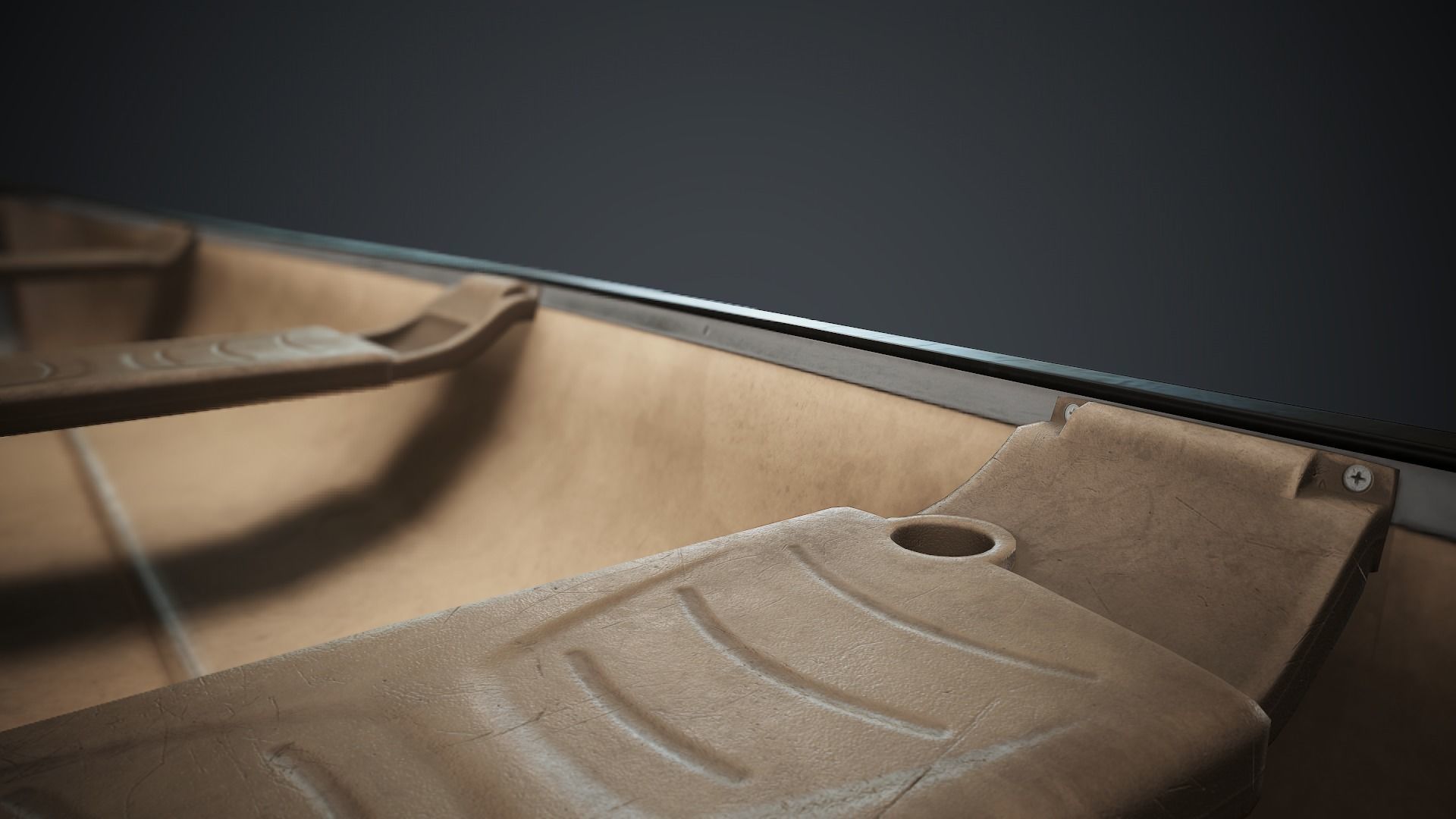 Canoe 1 PBR Game Ready Low-poly 3D model_10