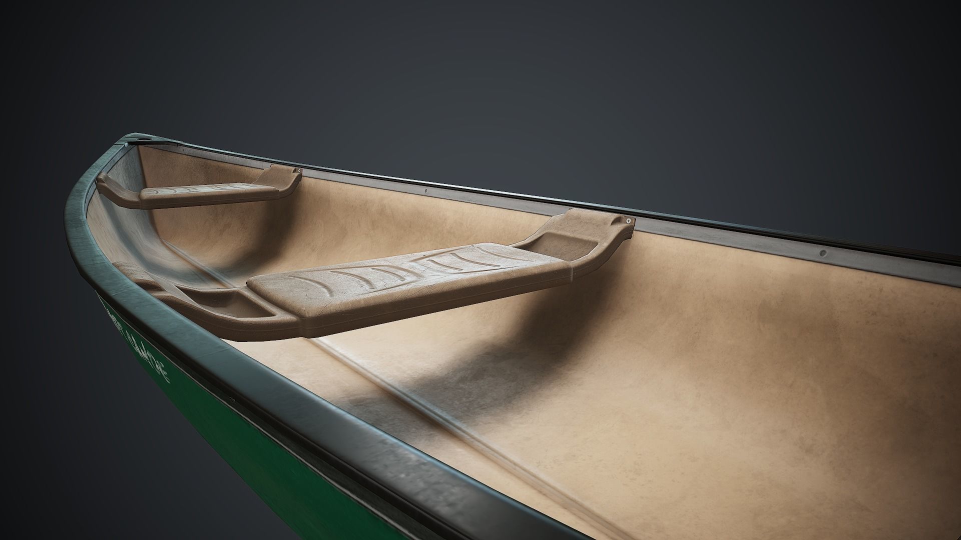 Canoe 1 PBR Game Ready Low-poly 3D model_12