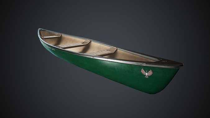 Canoe 1 PBR Game Ready Low-poly 3D model
